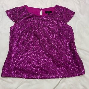 Mossimo Purple Sequin Top - Size M
